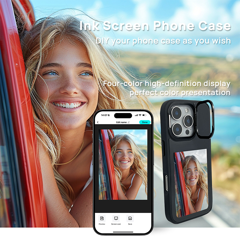 HD DIY Ink Screen Mobile Phone Case-Stand Type